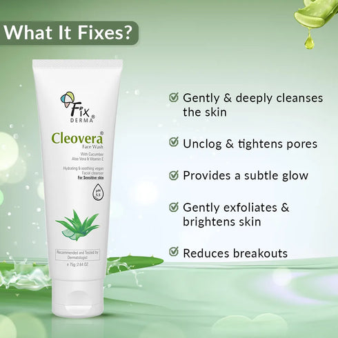 Fixderma Skincare Cleovera And Cucumber Face Wash